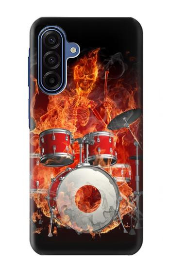 S1431 Skull Drum Fire Rock Hülle Schutzhülle Taschen für Samsung Galaxy A17
