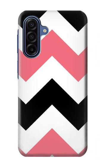 S1849 Pink Black Chevron Zigzag Hülle Schutzhülle Taschen für Samsung Galaxy A17, A18