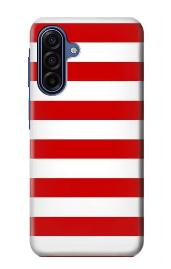 S2364 Red and White Striped Hülle Schutzhülle Taschen für Samsung Galaxy A17, A18