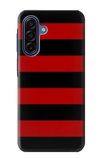 S2638 Black and Red Striped Hülle Schutzhülle Taschen für Samsung Galaxy A17