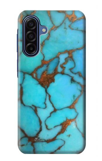 S2685 Aqua Turquoise Gemstone Graphic Printed Hülle Schutzhülle Taschen für Samsung Galaxy A17, A18