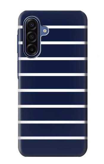 S2767 Navy White Striped Hülle Schutzhülle Taschen für Samsung Galaxy A17