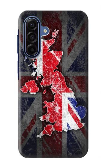 S2936 UK British Flag Map Hülle Schutzhülle Taschen für Samsung Galaxy A17, A18
