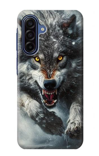 S3965 Angry Wolf Running Hülle Schutzhülle Taschen für Samsung Galaxy A17