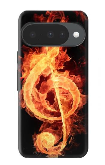 S0493 Music Note Burn Hülle Schutzhülle Taschen für Google Pixel 10, 10 Pro