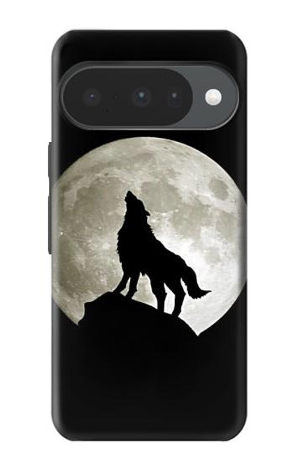 S1981 Wolf Howling at The Moon Hülle Schutzhülle Taschen für Google Pixel 10, 10 Pro