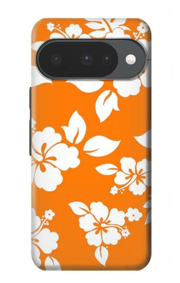 S2245 Hawaiian Hibiscus Orange Pattern Hülle Schutzhülle Taschen für Google Pixel 10, 10 Pro