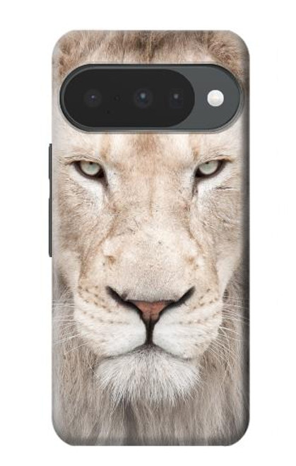 S2399 White Lion Face Hülle Schutzhülle Taschen für Google Pixel 10, 10 Pro