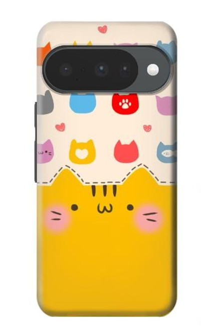 S2442 Cute Cat Cartoon Funny Hülle Schutzhülle Taschen für Google Pixel 10, 10 Pro