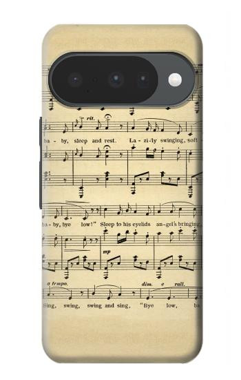 S2504 Vintage Music Sheet Hülle Schutzhülle Taschen für Google Pixel 10, 10 Pro