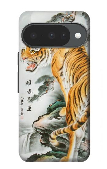 S2750 Oriental Chinese Tiger Painting Hülle Schutzhülle Taschen für Google Pixel 10, 10 Pro