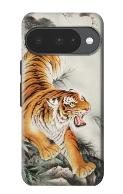 S2751 Chinese Tiger Brush Painting Hülle Schutzhülle Taschen für Google Pixel 10, 10 Pro