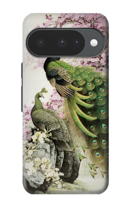 S2773 Peacock Chinese Brush Painting Hülle Schutzhülle Taschen für Google Pixel 10, 10 Pro