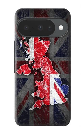 S2936 UK British Flag Map Hülle Schutzhülle Taschen für Google Pixel 10, 10 Pro