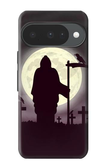 S3262 Grim Reaper Night Moon Cemetery Hülle Schutzhülle Taschen für Google Pixel 10, 10 Pro