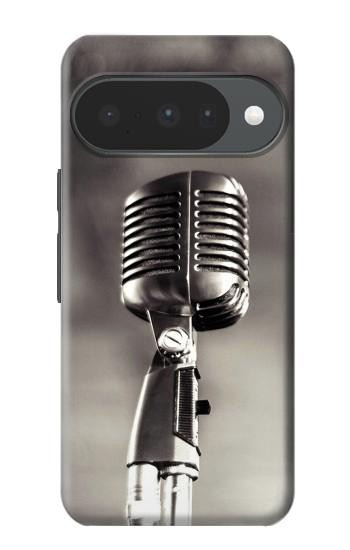 S3495 Vintage Microphone Hülle Schutzhülle Taschen für Google Pixel 10, 10 Pro