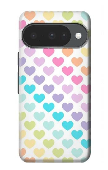 S3499 Colorful Heart Pattern Hülle Schutzhülle Taschen für Google Pixel 10, 10 Pro