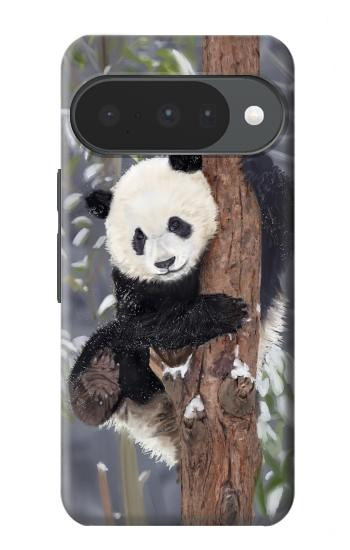 S3793 Cute Baby Panda Snow Painting Hülle Schutzhülle Taschen für Google Pixel 10, 10 Pro