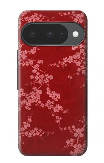 S3817 Red Floral Cherry blossom Pattern Hülle Schutzhülle Taschen für Google Pixel 10, 10 Pro