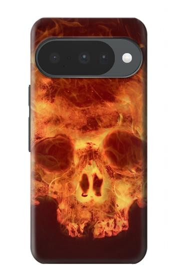 S3881 Fire Skull Hülle Schutzhülle Taschen für Google Pixel 10, 10 Pro