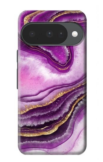 S3896 Purple Marble Gold Streaks Hülle Schutzhülle Taschen für Google Pixel 10, 10 Pro