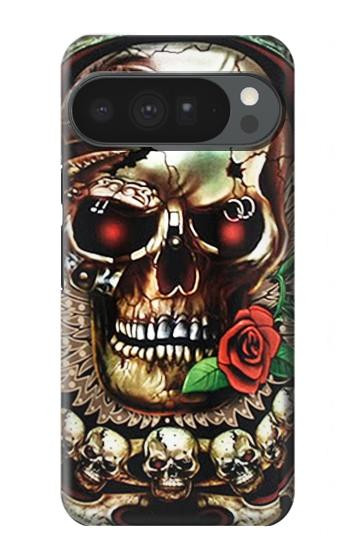 S0753 Skull Wing Rose Punk Hülle Schutzhülle Taschen für Google Pixel 10 Pro XL