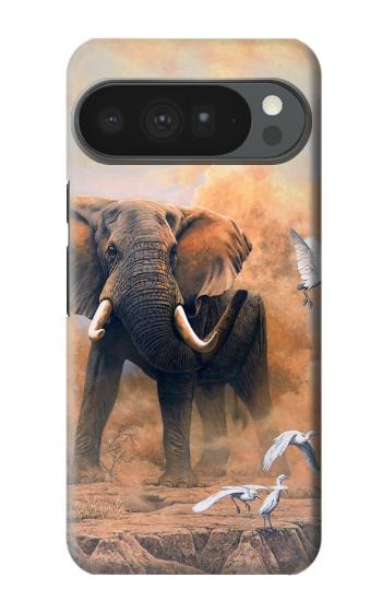 S1292 Dusty Elephant Egrets Hülle Schutzhülle Taschen für Google Pixel 10 Pro XL
