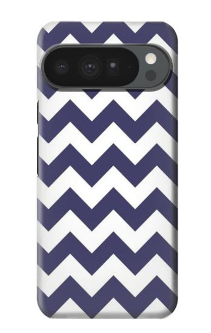 S2345 Navy Blue Shavron Zig Zag Pattern Hülle Schutzhülle Taschen für Google Pixel 10 Pro XL