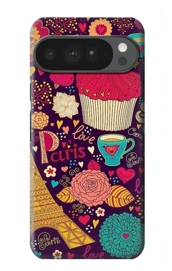 S2353 Paris Cartoon Vintage Pattern Hülle Schutzhülle Taschen für Google Pixel 10 Pro XL