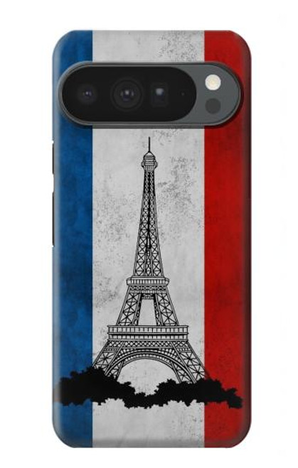 S2859 Vintage France Flag Eiffel Tower Hülle Schutzhülle Taschen für Google Pixel 10 Pro XL