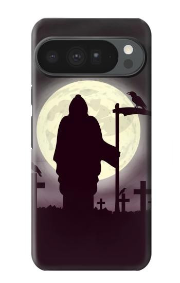 S3262 Grim Reaper Night Moon Cemetery Hülle Schutzhülle Taschen für Google Pixel 10 Pro XL
