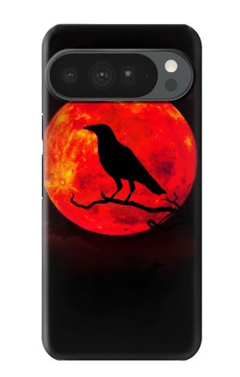 S3328 Crow Red Moon Hülle Schutzhülle Taschen für Google Pixel 10 Pro XL