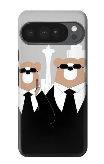 S3557 Bear in Black Suit Hülle Schutzhülle Taschen für Google Pixel 10 Pro XL