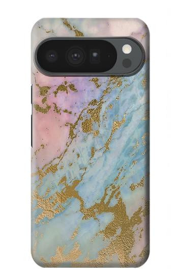 S3717 Rose Gold Blue Pastel Marble Graphic Printed Hülle Schutzhülle Taschen für Google Pixel 10 Pro XL