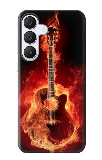S0415 Fire Guitar Burn Hülle Schutzhülle Taschen für Samsung Galaxy S25 FE, S26 FE