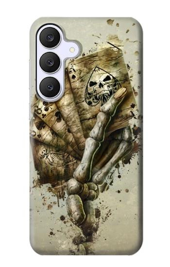 S0550 Skull Card Poker Hülle Schutzhülle Taschen für Samsung Galaxy S25 FE