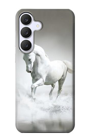 S0932 White Horse Hülle Schutzhülle Taschen für Samsung Galaxy S25 FE