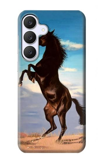 S0934 Wild Black Horse Hülle Schutzhülle Taschen für Samsung Galaxy S25 FE, S26 FE