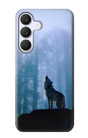 S0935 Wolf Howling in Forest Hülle Schutzhülle Taschen für Samsung Galaxy S25 FE, S26 FE