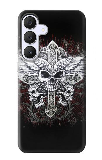 S1434 Skull Wing Tattoo Biker Hülle Schutzhülle Taschen für Samsung Galaxy S25 FE