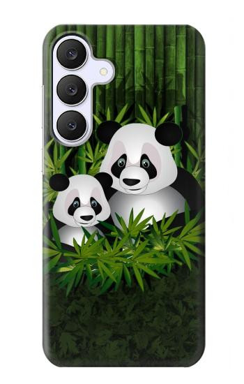 S2441 Panda Family Bamboo Forest Hülle Schutzhülle Taschen für Samsung Galaxy S25 FE