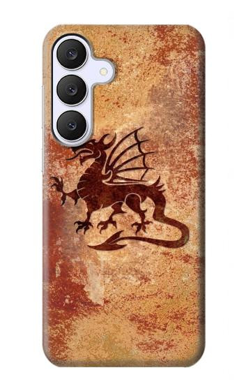 S2485 Dragon Metal Texture Graphic Printed Hülle Schutzhülle Taschen für Samsung Galaxy S25 FE
