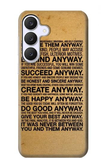 S2513 Mother Teresa Anyway Quotes Hülle Schutzhülle Taschen für Samsung Galaxy S25 FE, S26 FE