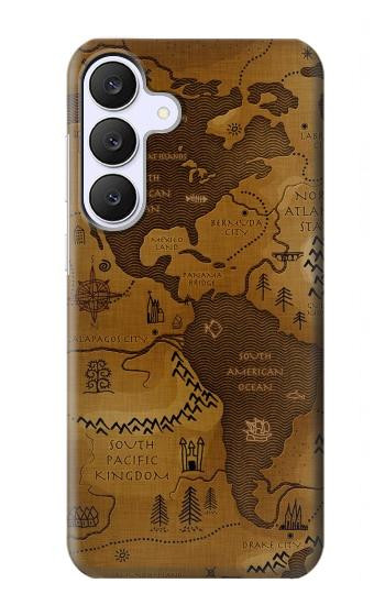 S2861 Antique World Map Hülle Schutzhülle Taschen für Samsung Galaxy S25 FE