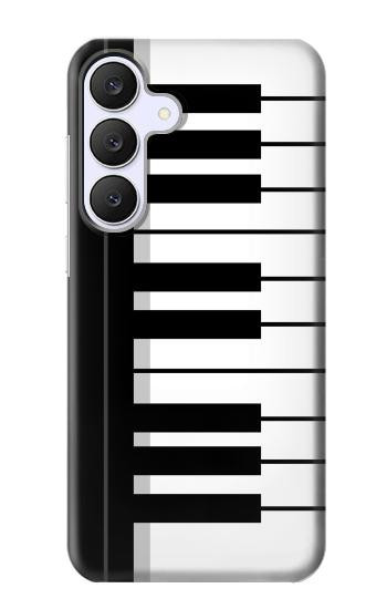 S3078 Black and White Piano Keyboard Hülle Schutzhülle Taschen für Samsung Galaxy S25 FE