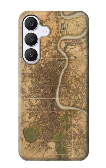 S3230 Vintage Map of London Hülle Schutzhülle Taschen für Samsung Galaxy S25 FE