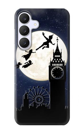 S3249 Peter Pan Fly Full Moon Night Hülle Schutzhülle Taschen für Samsung Galaxy S25 FE