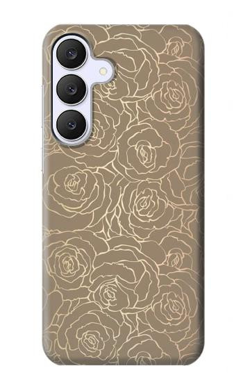 S3466 Gold Rose Pattern Hülle Schutzhülle Taschen für Samsung Galaxy S25 FE