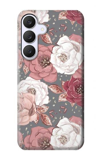 S3716 Rose Floral Pattern Hülle Schutzhülle Taschen für Samsung Galaxy S25 FE