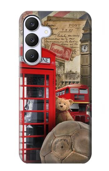 S3856 Vintage London British Hülle Schutzhülle Taschen für Samsung Galaxy S25 FE